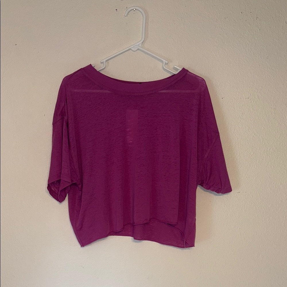 Urban Outfitters Purple Crop T-Shirt Relaxed Fit